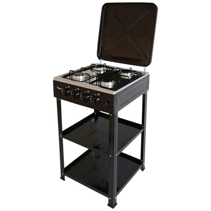 GAS COOKER 4 BURNER STAINLESS STEEL WITH STAND - RG/547