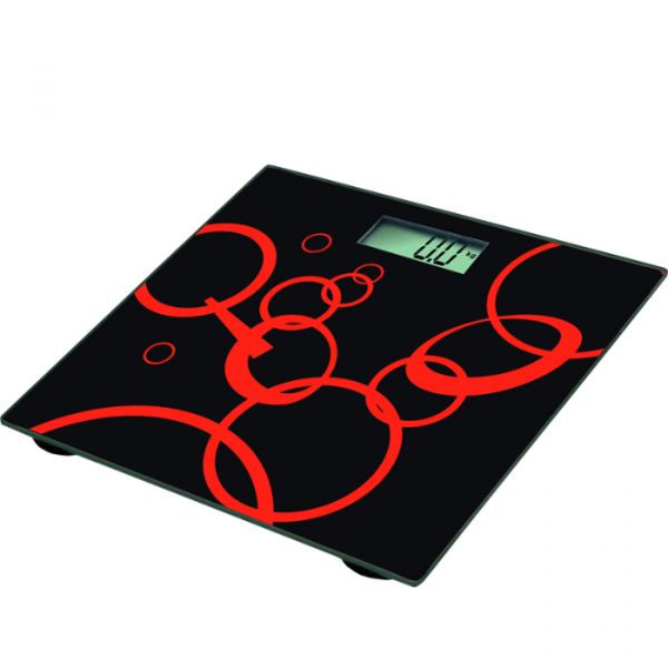 Black And Red Bathroom Scale- Ramtons