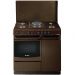 4 GAS BURNERS+ 2 ELECTRIC PLATES, DARK BROWN- EB/114