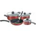 MAROON 8 PIECE COOKWARE SET MASTER CHEF- RT/108